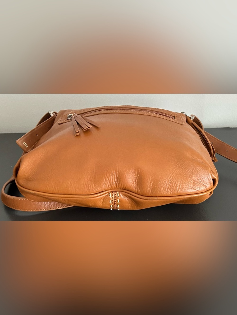 Sigrid Olsen Brown Leather Slouchy Hobo Shoulder Bag - Picture 12 of 13